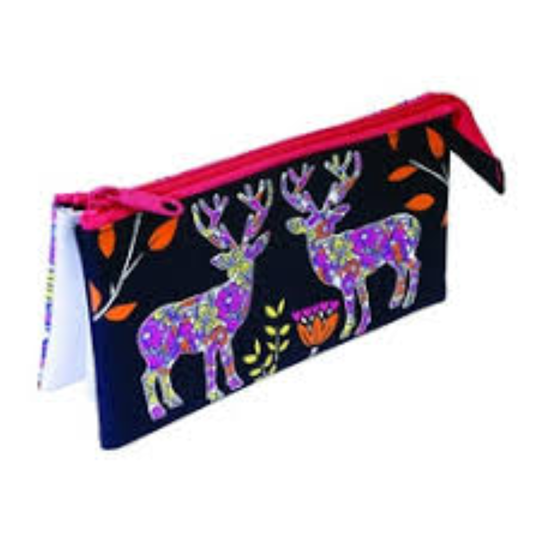 HELIX PENCIL CASE FLORAL DEER